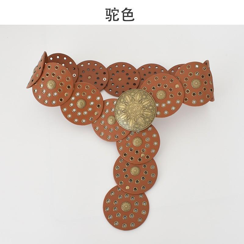 Ретро Шик Пояс Оверсайз с Привлекательными Деталями Идеально Подходит для Западной Моды