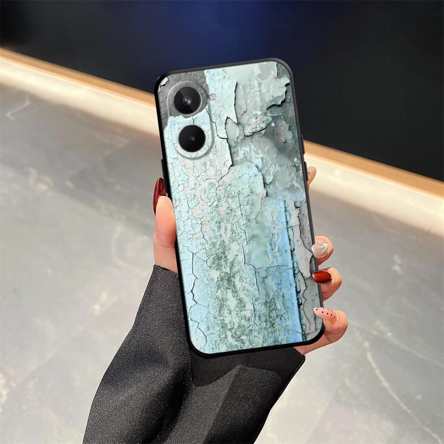 Ретро Чехол с ржавыми пятнами для Realme C25 C21 C33 C35 C53 C55 GT Master Neo2 12 14 C15 C12 Nazro 50 50i P3 Ultra 11 Pro Чехол для телефона