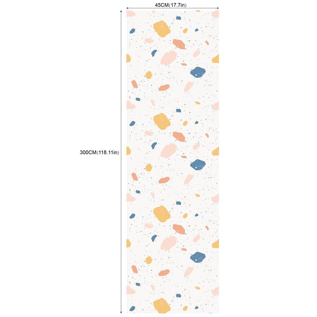 Съемные самоклеящиеся обои для гостиной и спальни (45 см * 300 см Терраццо с акварельными цветами