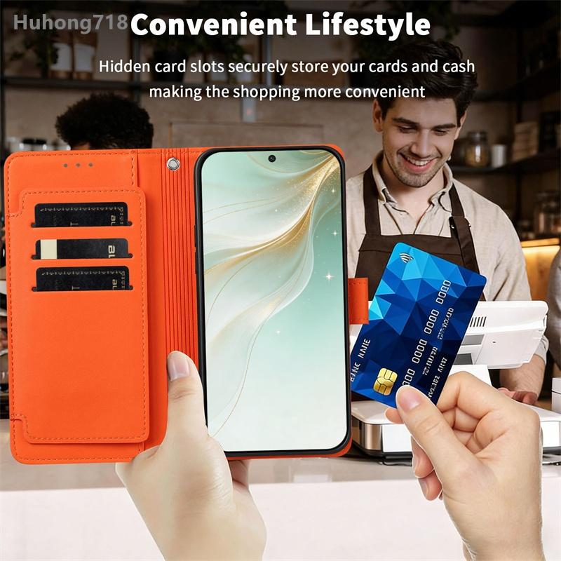 Для Nothing CMF Phone 1 2A 2 3 3A 4A Pro Lite Кошелек-книжка Чехол-книжка Кожаный чехол Слот для карты Ремешок на руку Беспроводная зарядка