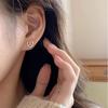 Серьги-гвоздики из серебра S925, легкая роскошь, жемчуг и циркон, для женщин, высококачественные, темпераментные, нишевые, универсальные