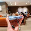 For Samsung Galaxy S24 Ultra Magnetic Case Electroplated Love Hearts TPU Phone Cover with Chain Strap