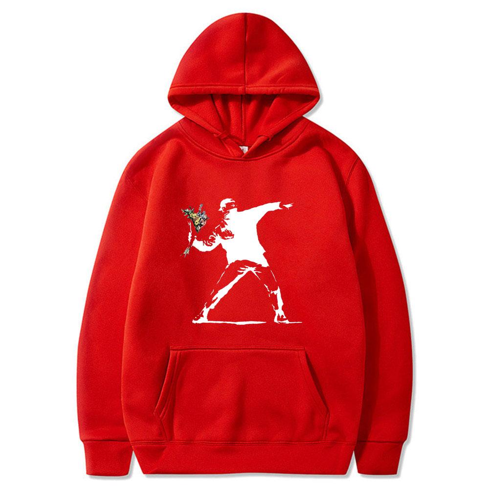 Забавные унисекс цветочные метатели Бэнкси Панда Пистолеты Городское искусство толстовки женские толстовки унисекс толстовка хипстер Харадзюку ретро с капюшоном толстовка