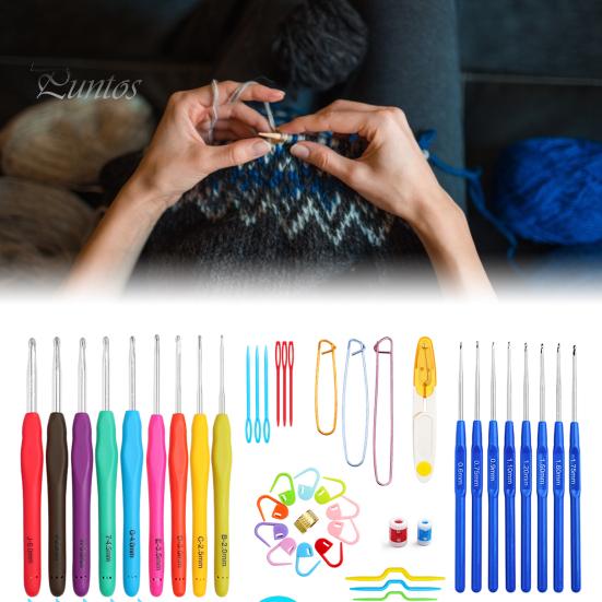 1 комплект крючков, практичный эргономичный дизайн, ткань Оксфорд 600D, простота в использовании, набор вязальных спиц для самостоятельного плетения пряжи для ежедневного использования