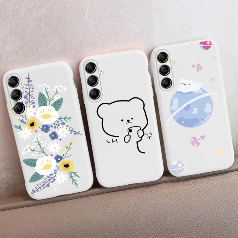 Мягкий силиконовый чехол с рисунком из мультфильма для Xiaomi Redmi Note 13 Poco C65 Samsung M35 A55 iPhone Huawei Honor Realme Camera Защитный противоударный чехол