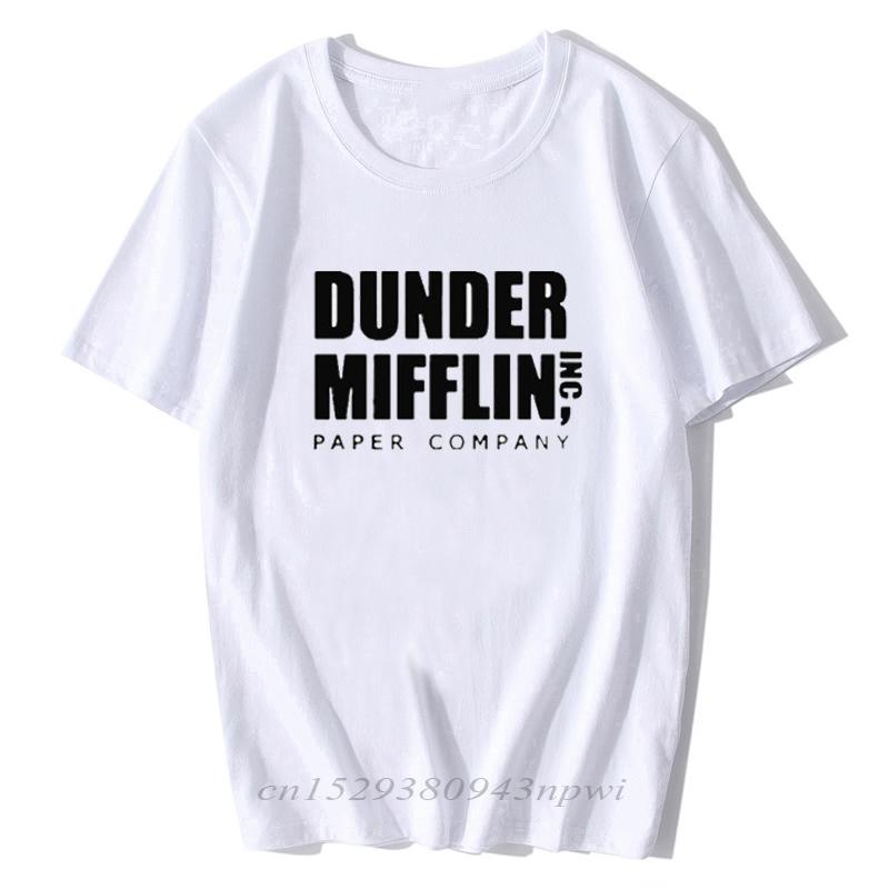 2024 Унисекс Футболка с коротким рукавом Телешоу The Office Бумажная футболка Dunder Mifflin С круглым вырезом Футболки для унисекс Уличная одежда