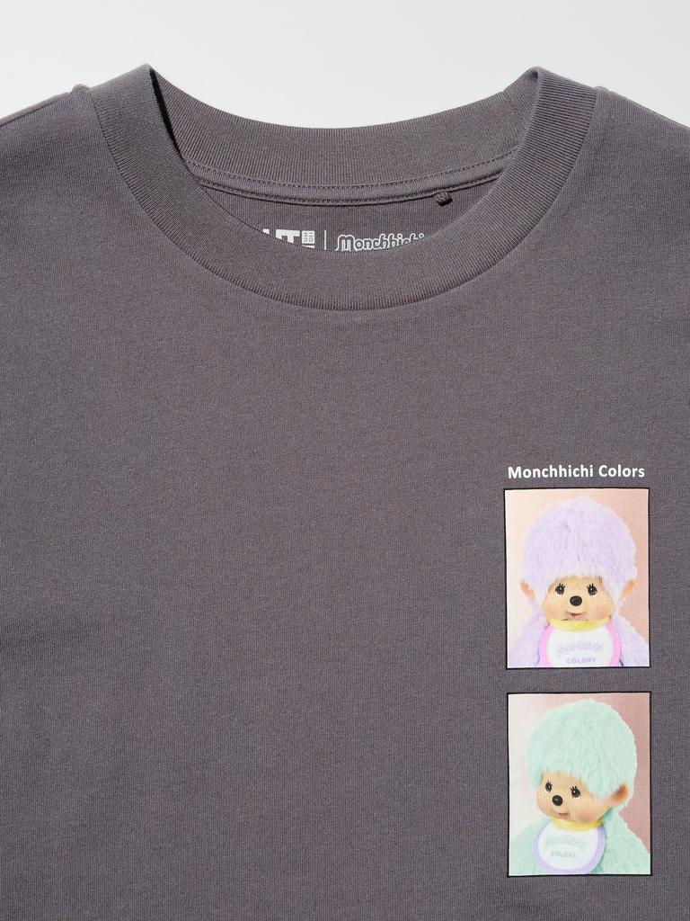 Uniqlo 488928 Мончичи UT Свободный крой Футболка ТЕМНО-КОРИЧНЕВЫЙ Женская Ограниченный выпуск в Японии Футболка