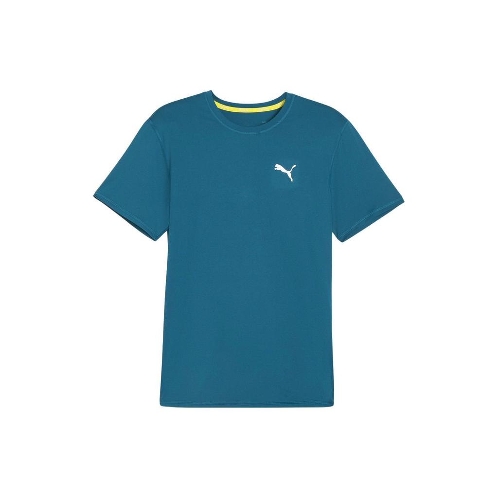 Puma Solid Color Casual Sports Training Crew Neck Short Sleeve T-Shirt Men Tops Ocean-Blue 524989-21