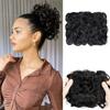 Synthetic Short Messy Curly Dish Hair Bun Extension Easy Stretch Hair Combs Clip In Ponytail For Women Wear