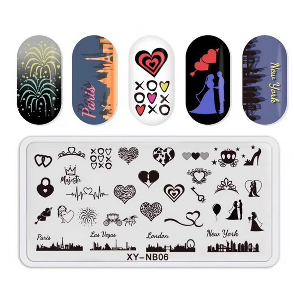 1 PC Nail Art Templates Stamping Plate Design Flower Butterfly Glass Temperature Lace Stamp Templates Plates Image Decor