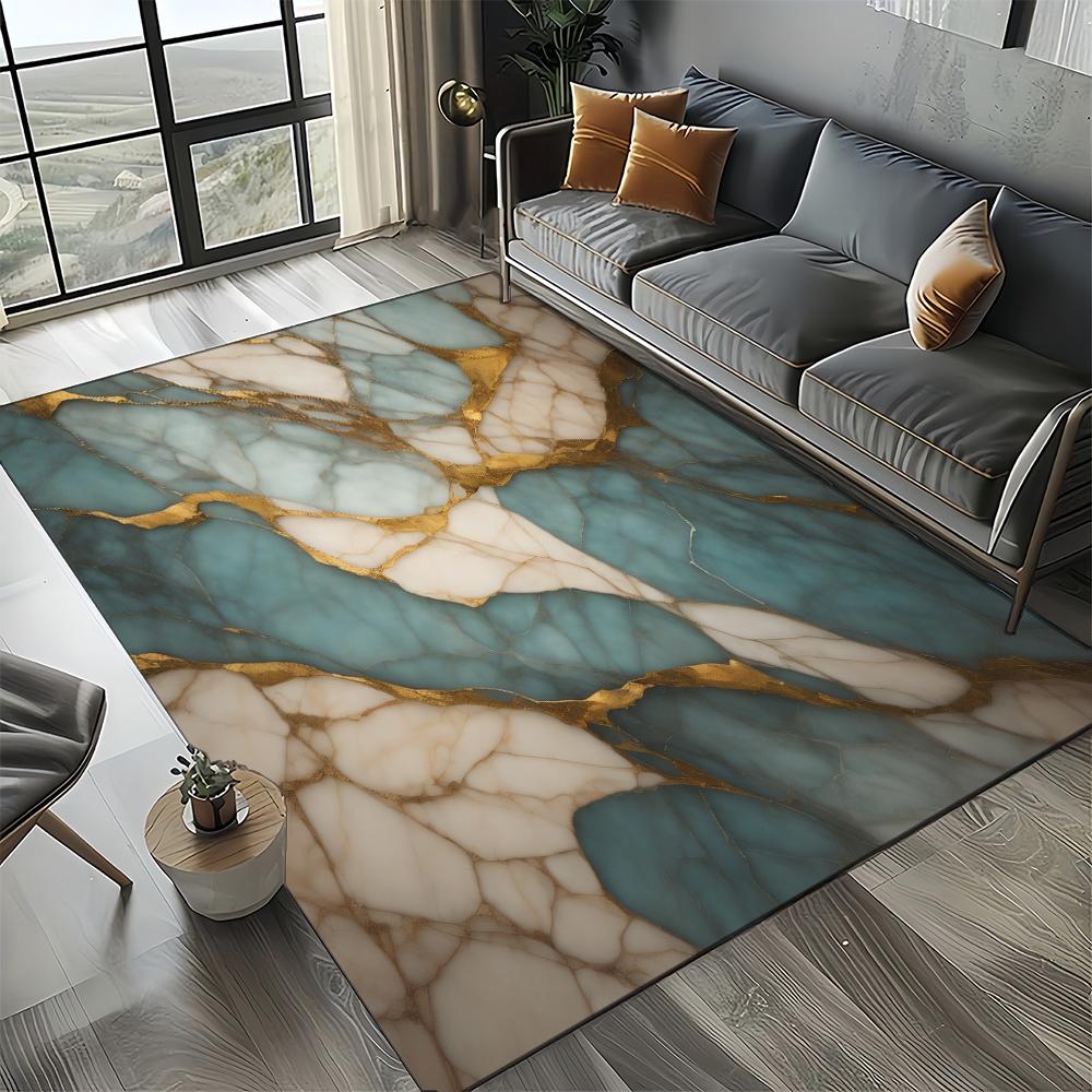27 Стиль Новая Мода Мрамор Черный Белый Золотой Камень Ковер Коврик для Гостиной Спальни Дома Украшение Дивана, Нескользящий Напольный Коврик