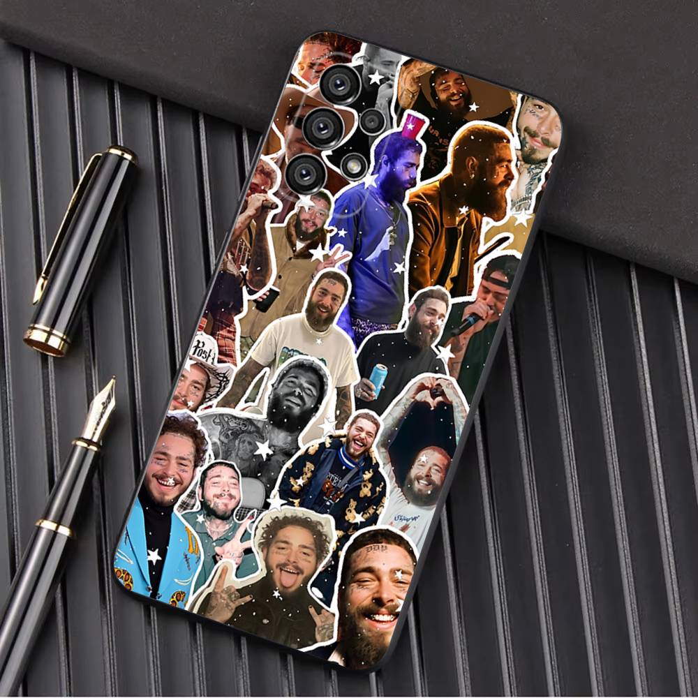 King P-Post M-Malone Phone Case For Samsung Galaxy A13,A21s,A22,A31,A32,A52,A53,A71,A80,A91 Soft Black Shell