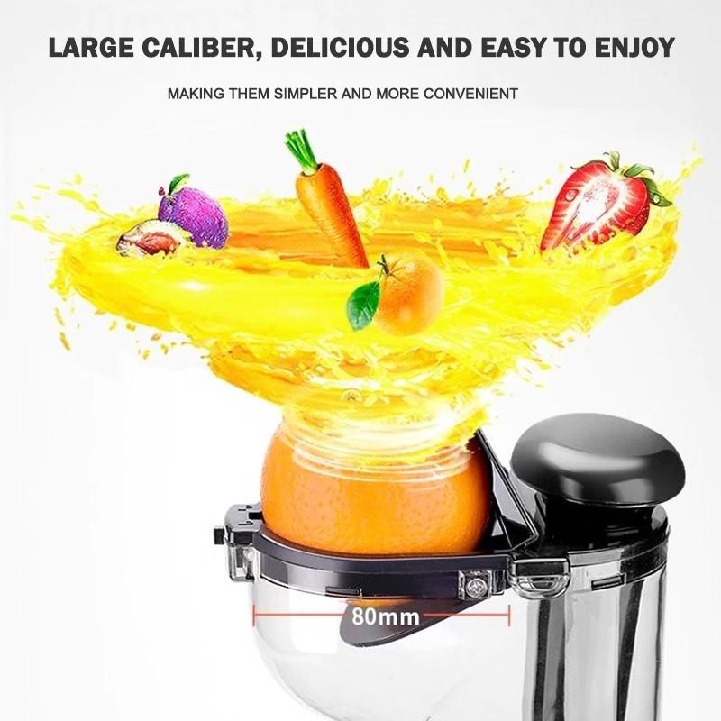 300W High Power Household Electric Fruit Juicer Large Caliber Fruit Extractor Blender Slow Chewing Cold Press Juicer