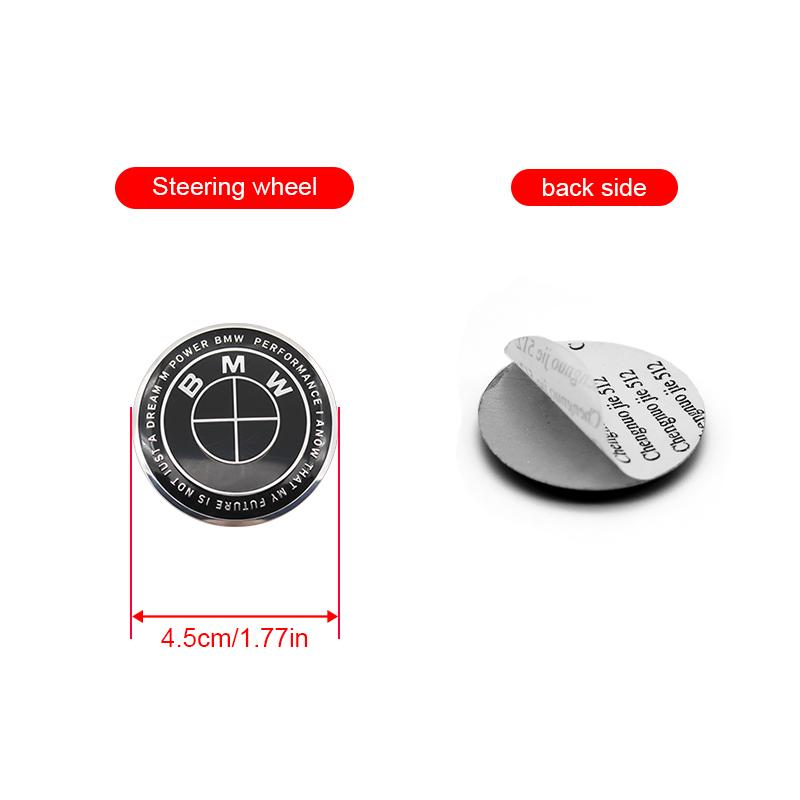 1/4/7Pcs Car Wheel Hub Center Cover Steering Wheel Center Sticker Auto Front Hood Trunk Logo For BMW M Logo X6 G01 E84 X1 X3 X2