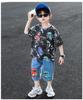 Boys' Summer Set 2026 New Style Rascal Trendy Children's Dinosaur Short sleeved T-shirt Men's Treasure Summer Half sleeved Clothes