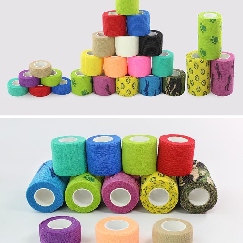 1 рулон самоклеющейся эластичной повязки, эластопласта, спортивной оберточной ленты, защитной ленты для кожи, повязок, повязок на раны, повязок для первой помощи