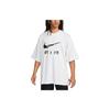 Sportswear Letter Print Vintage Crew Neck Loose Short Sleeve T-Shirt With Drop Shoulder Men Tops White FD1250-100