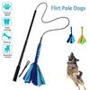 Dog Toy Flirt Pole Extendable Interactive Funny Chasing Tail Teaser and Exerciser for Pets Dogs Outdoor Playing Toys New