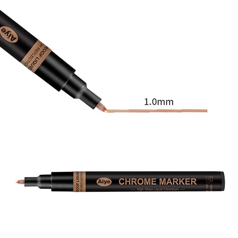 1 шт., зеркальная ручка «сделай сам», светоотражающая краска, металлический хромированный серебряный маркер, 0,7–3 мм