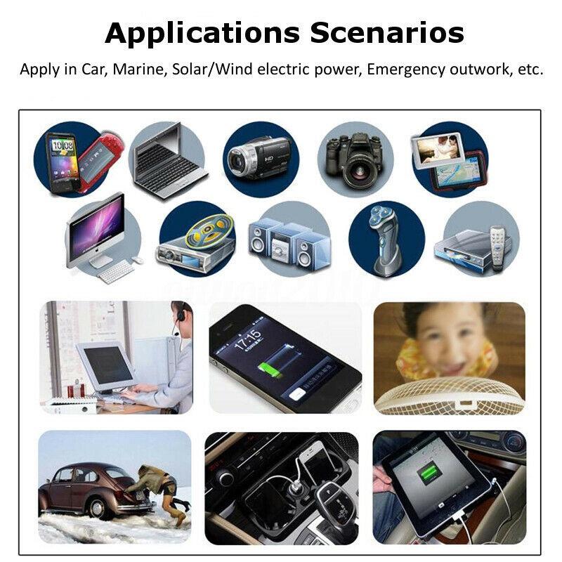 LED Display Car Inverter 12V 220V 2000W 3000W 4000W 5000W DC 12V To AC 220V Pure Sine Wave Voltage Transformer Power Converter Silver/Black