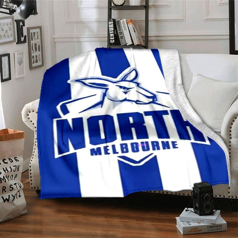 North Melbourne Print Flannel Blanket High Quality Warm Comfortable Cover for All Seasons Perfect for Gifts Home Decor