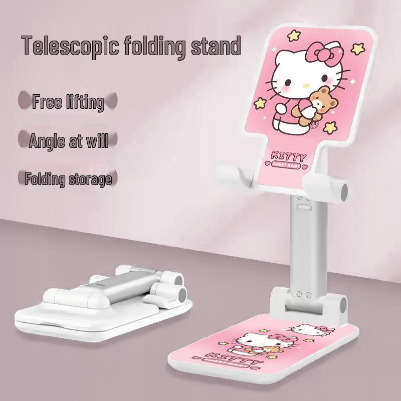 HelloKT Cute Multi-Functional Mobile Phone Holder Stand with Rotating and Adjustable Clip