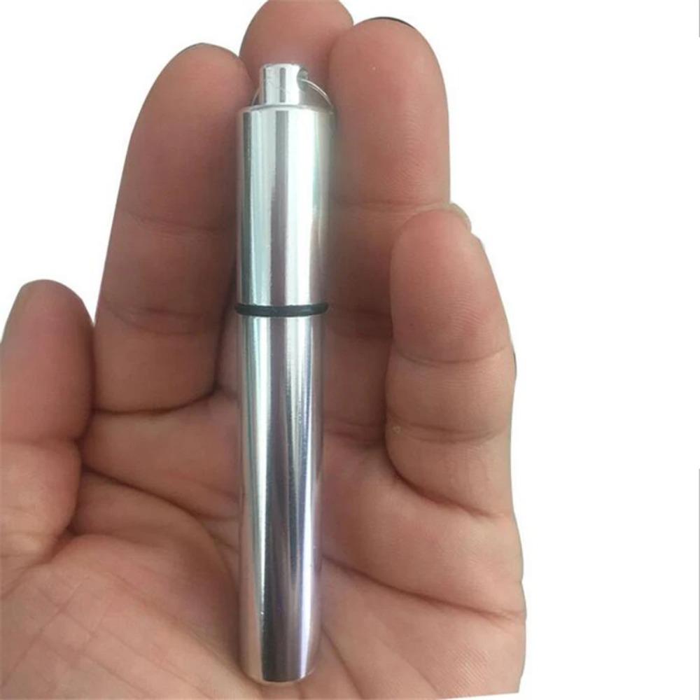Aluminum Toothpick Container with Ring Sewing Needle Holder Household Pill Bottle Travel