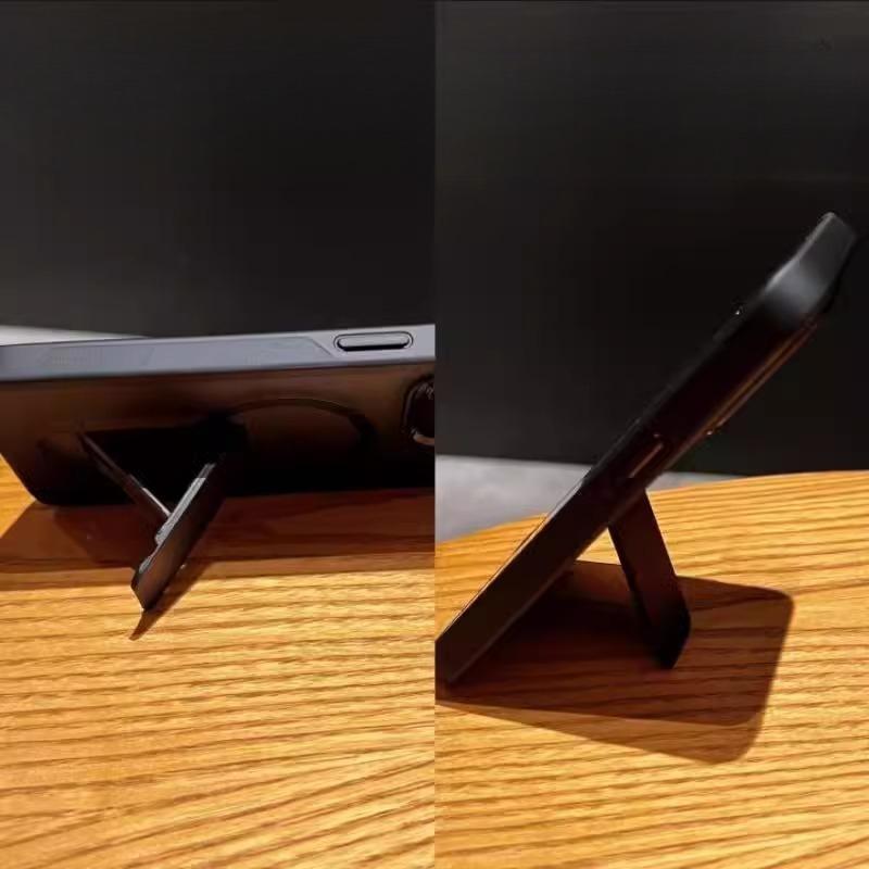 Hidden Folding Bracket New Magnetic Suction Suitable for Apple 16proMax Mobile Phone Case 15 Matte IPhone 13 Couple