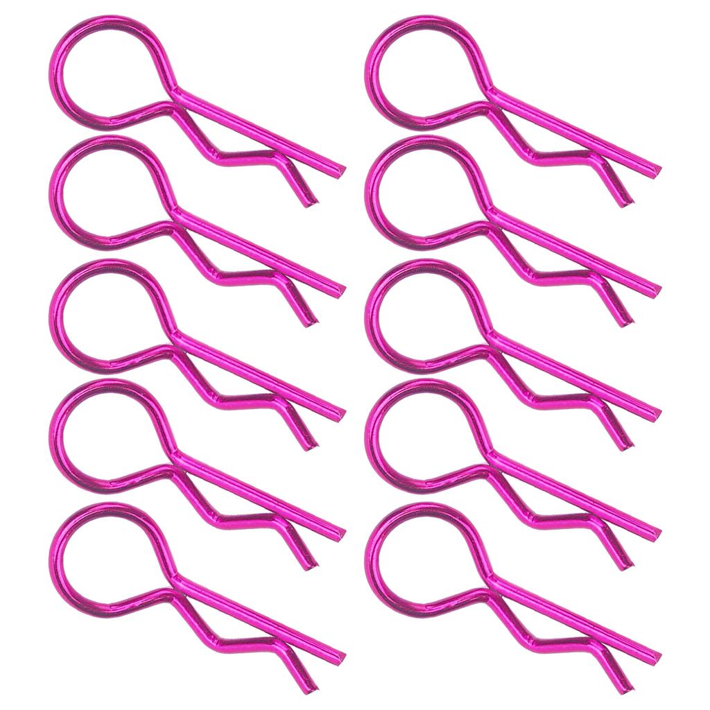 10Pcs RC Car Shell Clip RShape Metal Body Clips Pins for 1 5 1 6 1 8 1 10 RC Car(Gold )