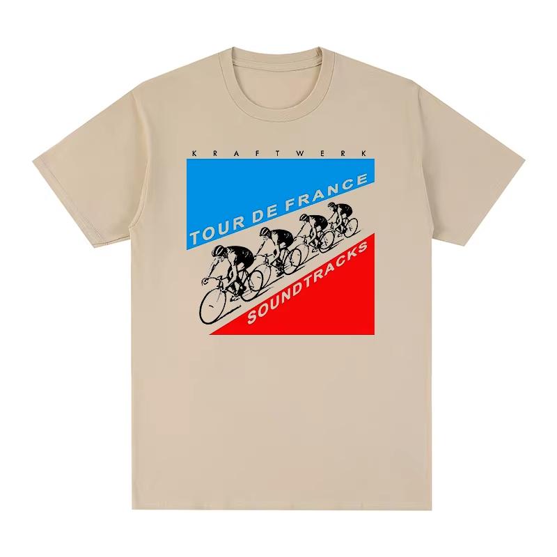 Kraftwerk Music Tshirt Autobahn Gerunisex Electronic Band Fashion Harajuku Cotton Unisex Tee Summer New Fashion Unisexs Unisexs Tshirt