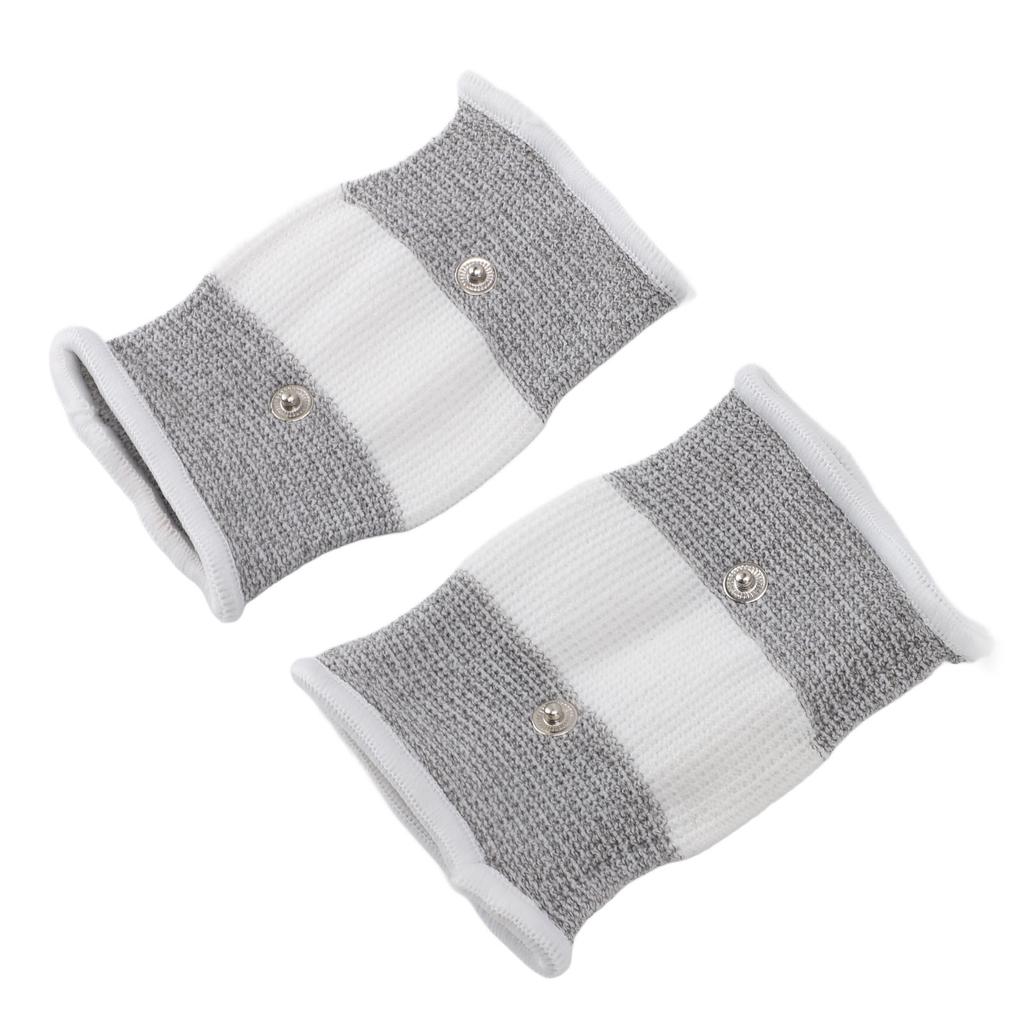1 Pair TENS Conductive Wristband Elastic Silver Fiber Improve Circulation Electrode Wrist Wrap for