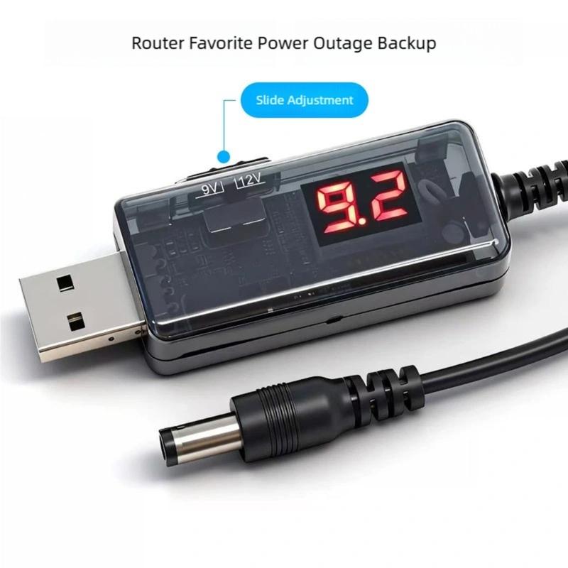 Универсальный повышающий кабель USB на DC5.5мм с 13 адаптерами для подключения множества устройств в домашнем офисе и в поездках