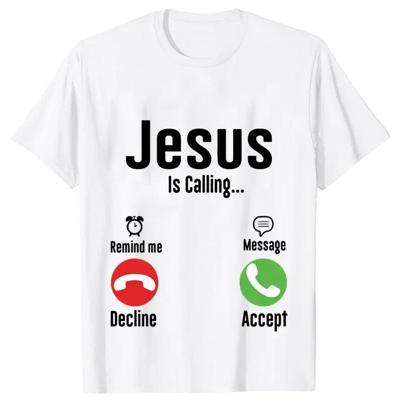 Jesus Print T-shirts Women Men T Shirt Casual Short Sleeve O Neck Tshirt Ladies Tees Harajuku Funny Tops Oversized Black Clothes