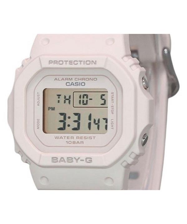 Casio Baby-G Цифровые кварцевые женские часы с бежевым розовым ремешком из смолы BGD-565U-4 100M
