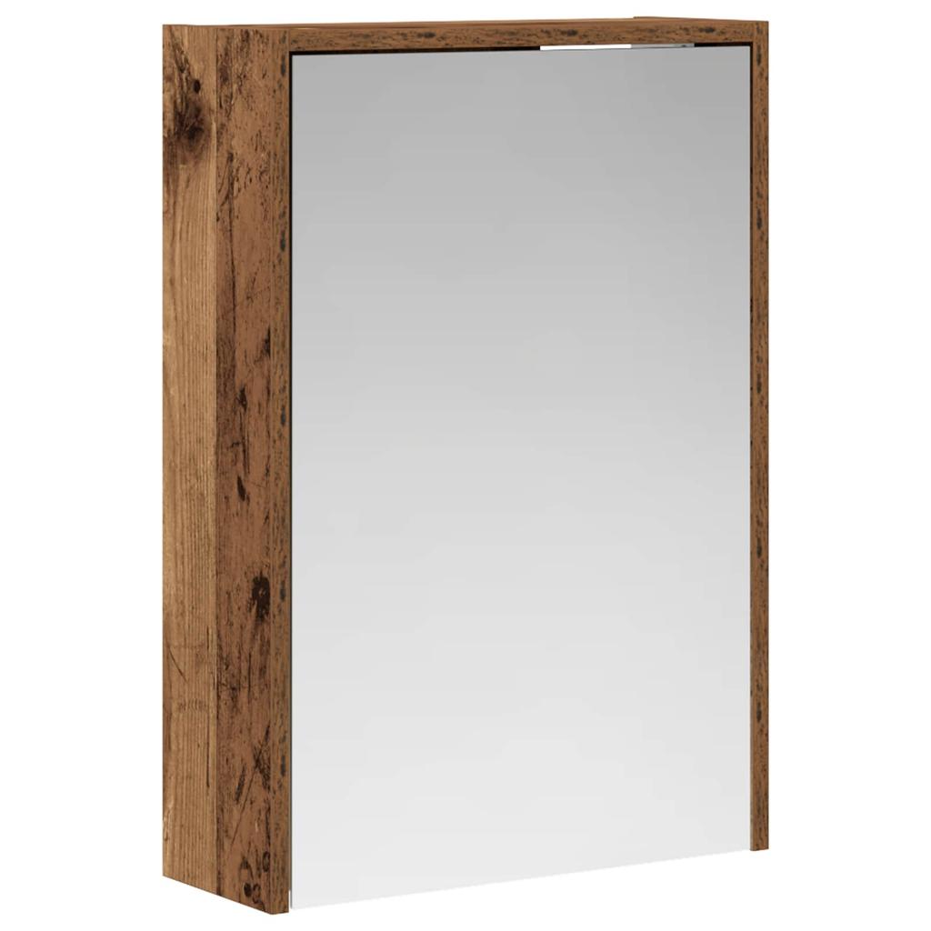 Bathroom Mirror Cabinet with Shelf Reclaimed Wood Look 43 x 16 x 62.5 cm