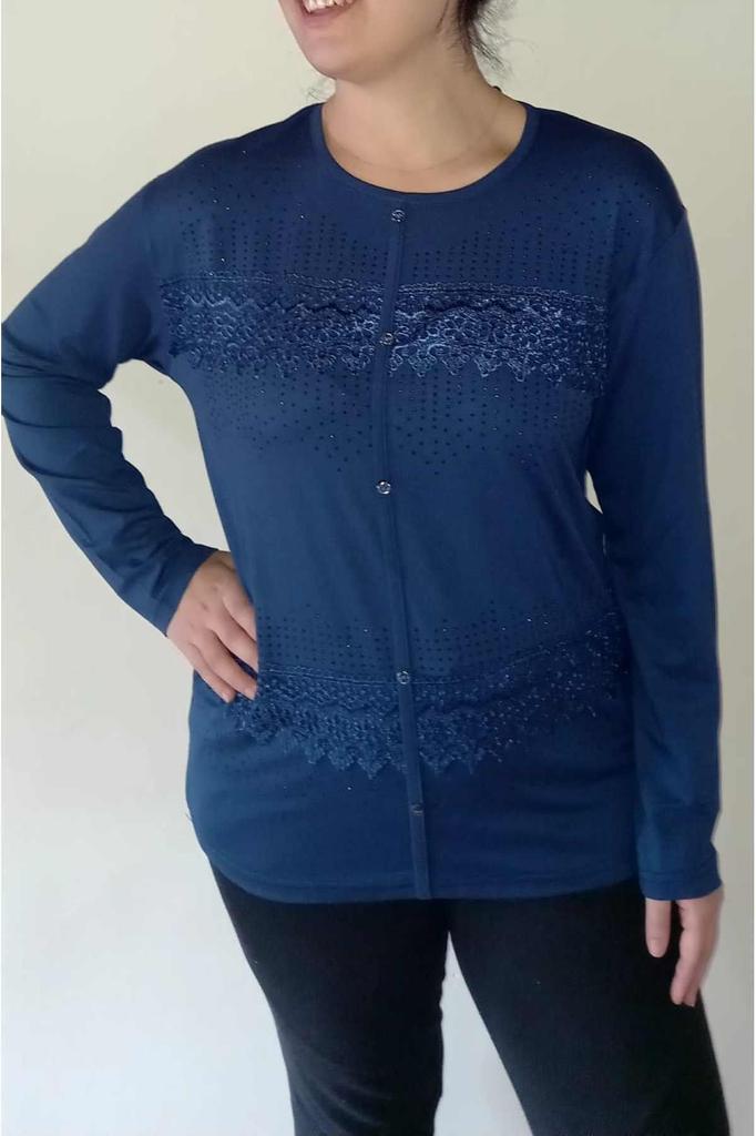 Женская блузка большого размера, гипюровая трендовая блузка для мамы