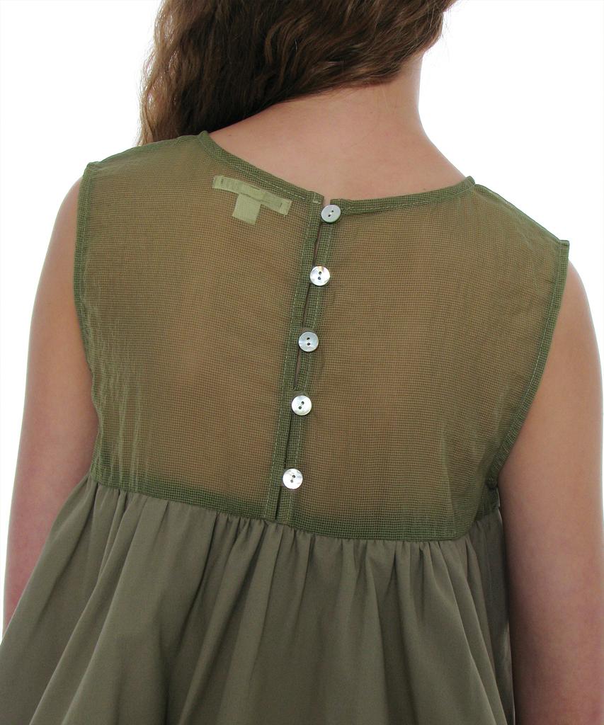 PARTIMENTO WOMEN Sleeveless Puff Blouse_Light Khaki
