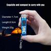 Multifunctional Mini LED Keychain Flashlight USB Rechargeable EDC Torch Waterproof Fluorescent Magnetic Warning Camping Lantern