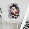 Christmas Wall Stickers Self Adhesive Santa Decals for Living Room Bedroom Porch Home PVC Waterproof Holiday