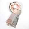 Wool Knitted Wool Scarf Polyester Long Neckscarf with Tassel Large Classic Plaid Scarf  Men