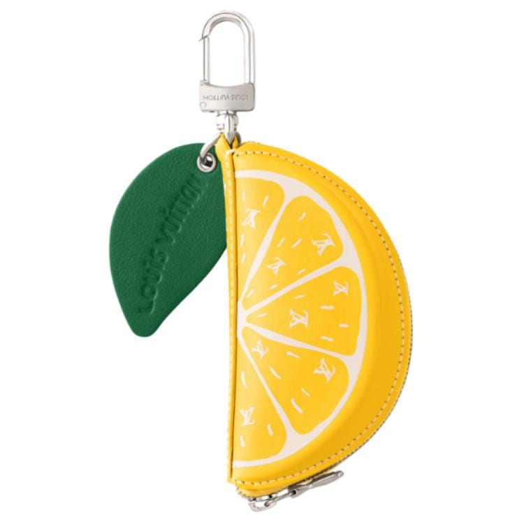 LOUIS VUITTON Canvas Bag Charm Bag Accessory Unisex Yellow M02557