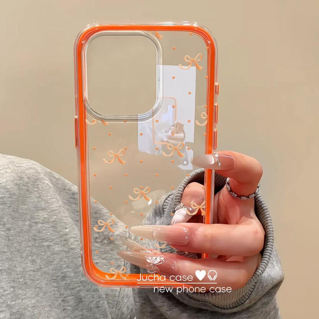 Применимый чехол для мобильного телефона opporeno15 Интернет-знаменитость нишевый высокая чувствительность 0pp0 новая мода прозрачный бант-сердце