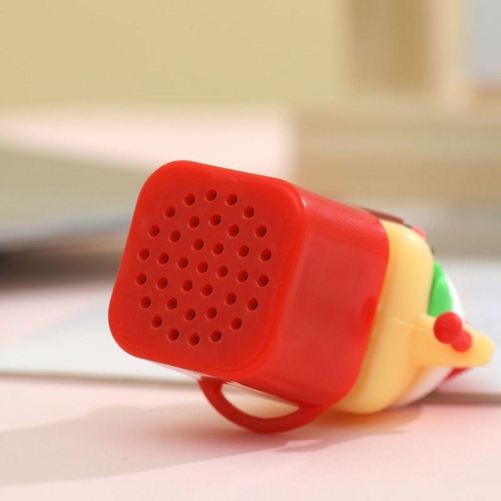 Электронная деревянная клавиатура-рыба, брелок для ключей, светящаяся кнопка на кончике пальца, забавные подарки