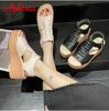 Fashion Aphixta Big Szie 43 Summer 7cm Wedge Heel Sandals Women Peep Toe Metal Zip Platform Shoes Cool Wedges Fashion Slides
