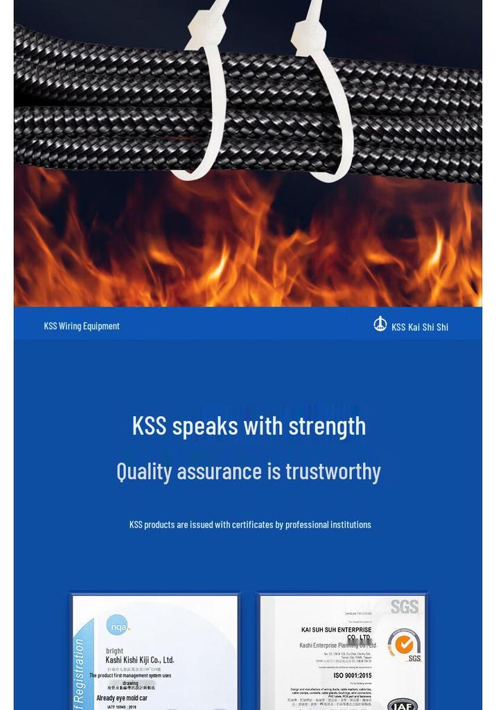 KSS CV Series Black & Natural Nylon Cable Ties, CV-500B