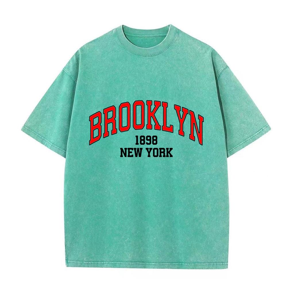 Флисовый свободный свитер в стиле Харадзюку Brooklyn 1898, милая футболка для пары на День святого Валентина, винтажная женская футболка в стиле ретро