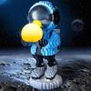 1845pcs+ Holding The Moon Astronaut Micro Building Block Blue Luminous Spaceman Diamond Brick Model Toys For Boy Friend  Gift