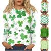Women's Everyday Casual Long Sleeve St. Patrick's Day Printed O-Neck Top