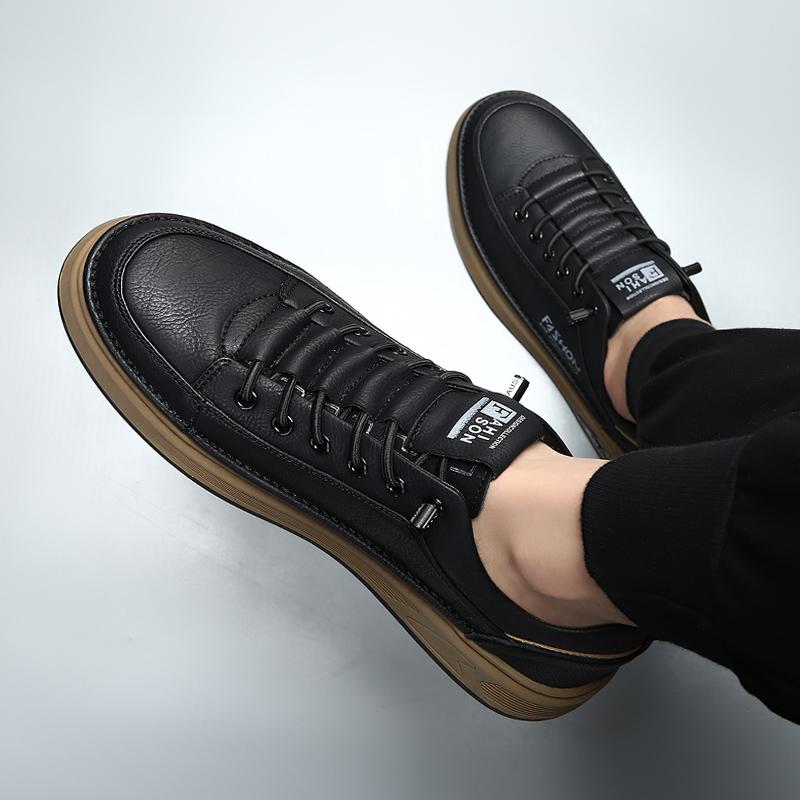 FashionHigh Quality Men Fashion Casual Leather Shoes Горячая Распродажа 2024 Классические Плоские Брендовые Мужские Уличные Кроссовки Рабочие Оксфорды Повседневные