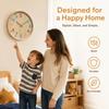 12 Inch Teaching Kids Wall Clock Silent Quartz Wall Clock Minimalist Wooden Wall Clock  Office